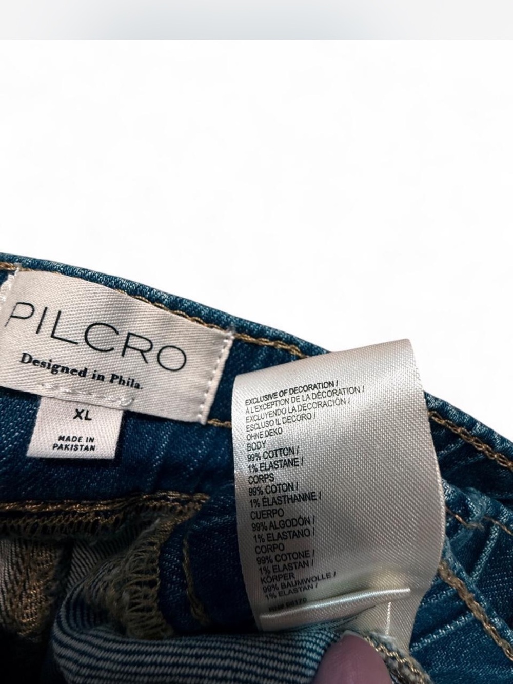 Pilcro women Drawstring Denim Jeans in Faded Blue - Picture 2 of 6